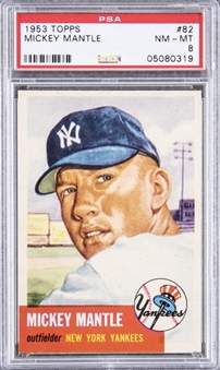 1953 Topps #82 Mickey Mantle – PSA NM-MT 8